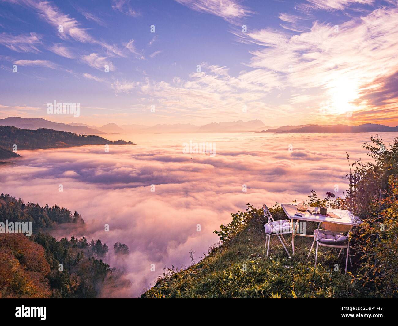 Ein Platz über den Wolken Banque D'Images