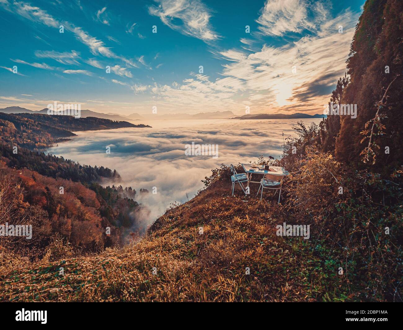 Ein Platz über den Wolken Banque D'Images