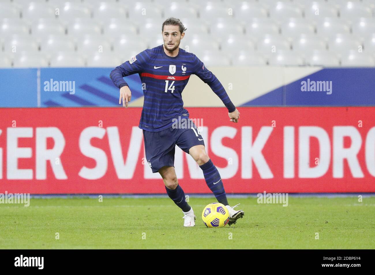 Adrien Rabiot (FRA) lors du match de football de la Ligue des Nations de l'UEFA entre la France et la Suède le 17 novembre 2020 au Stade de France à Saint-Denis, France - photo Stephane Allaman / DPPI / LM Banque D'Images