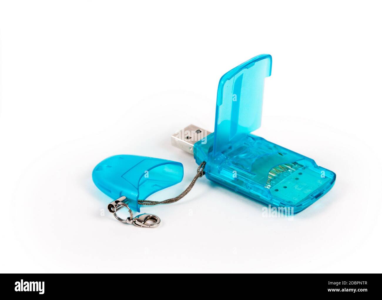 Adaptateur de carte SD isolated on white Banque D'Images