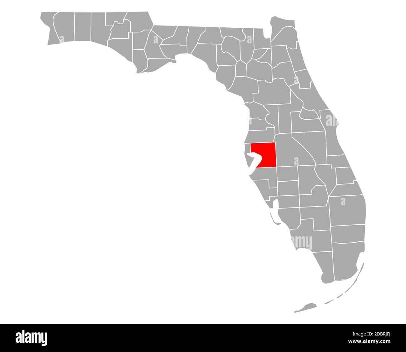 Carte de Hillsborough en Floride Banque D'Images