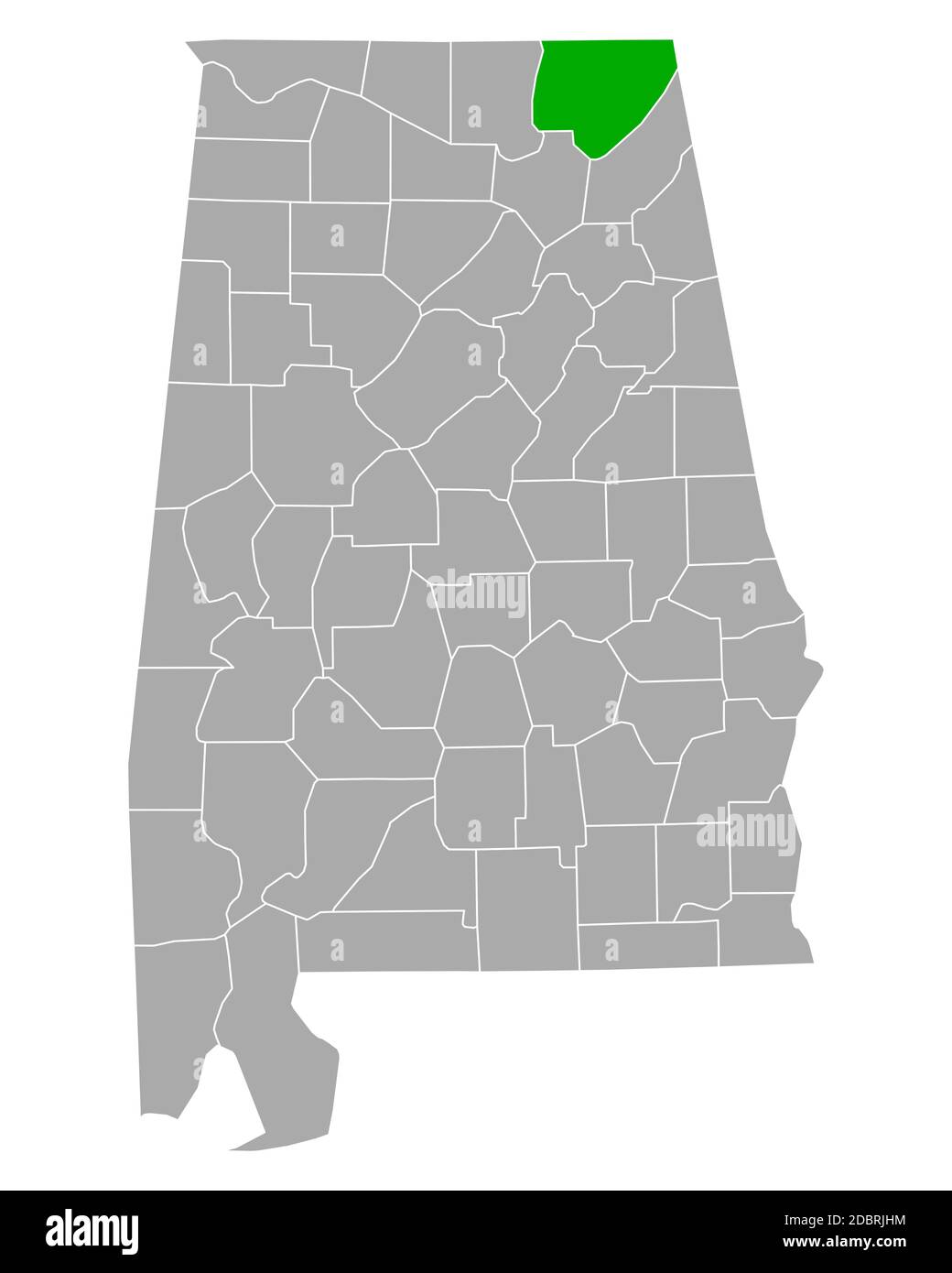 Carte de Jackson en Alabama Banque D'Images