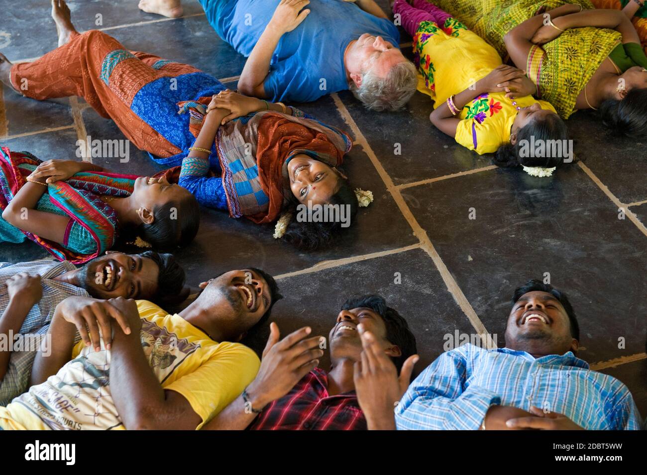 AUROVILLE, INDE - 1er mai 2016 : célébration de la Journée mondiale de l'abattage Banque D'Images