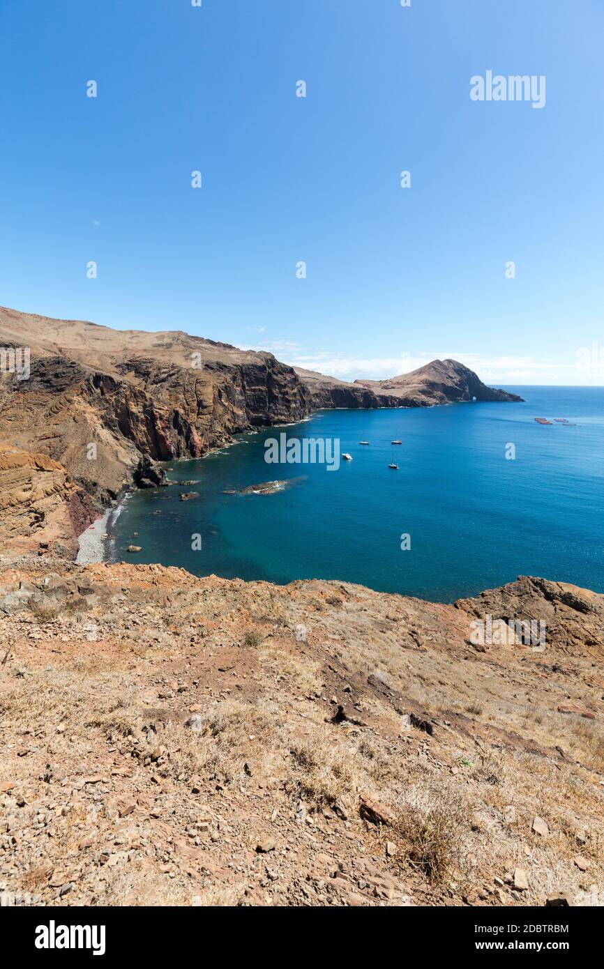 Beau paysage à la Ponta de Sao Lourenço, l'est de Madère, Portugal Banque D'Images