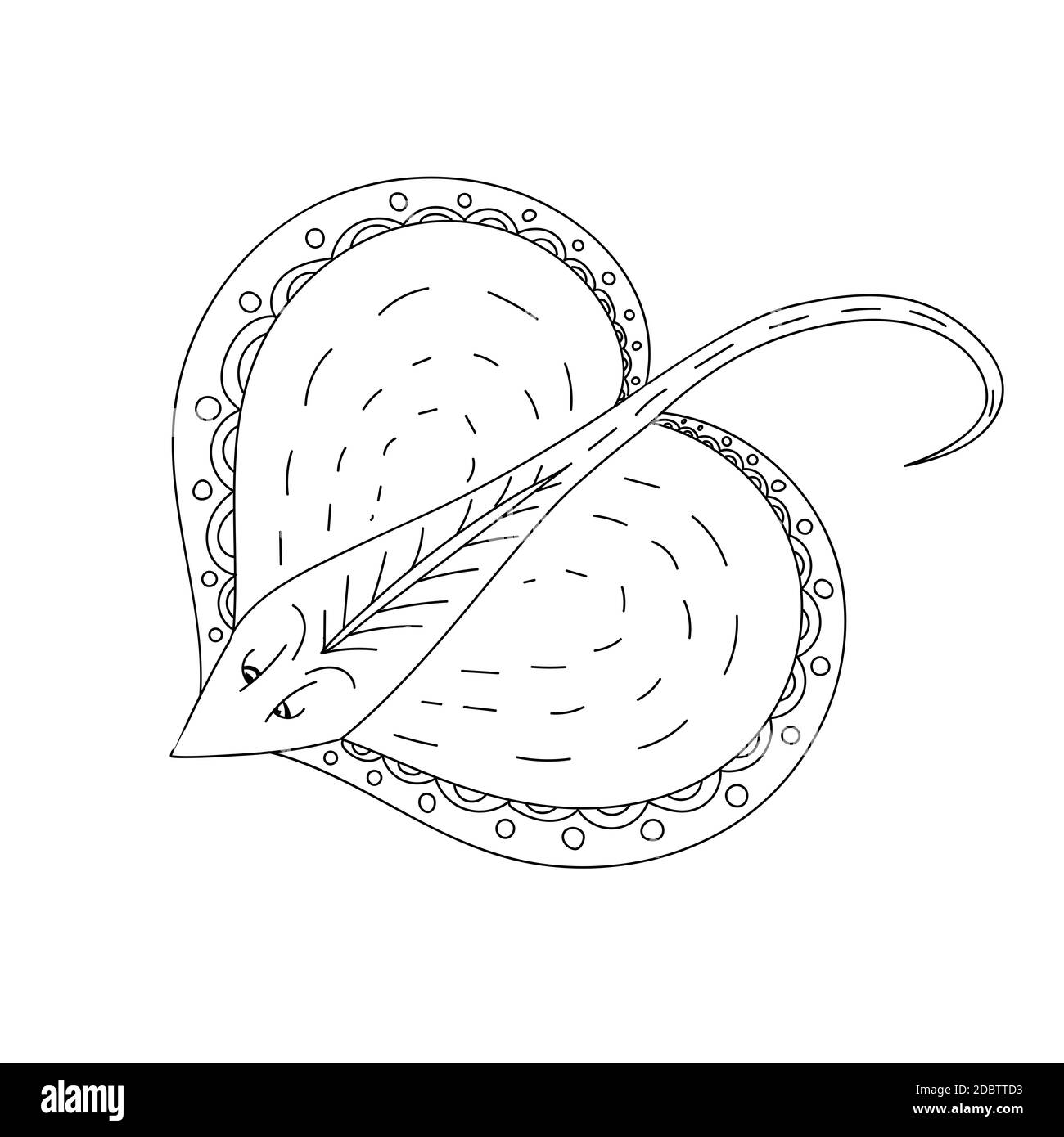 Coloration. Livre de coloriage. Livre de coloriage avec une photo d'une cheminée de style zentangle. Dessin d'esquisse à main levée anticontrainte. Illustration vectorielle Banque D'Images
