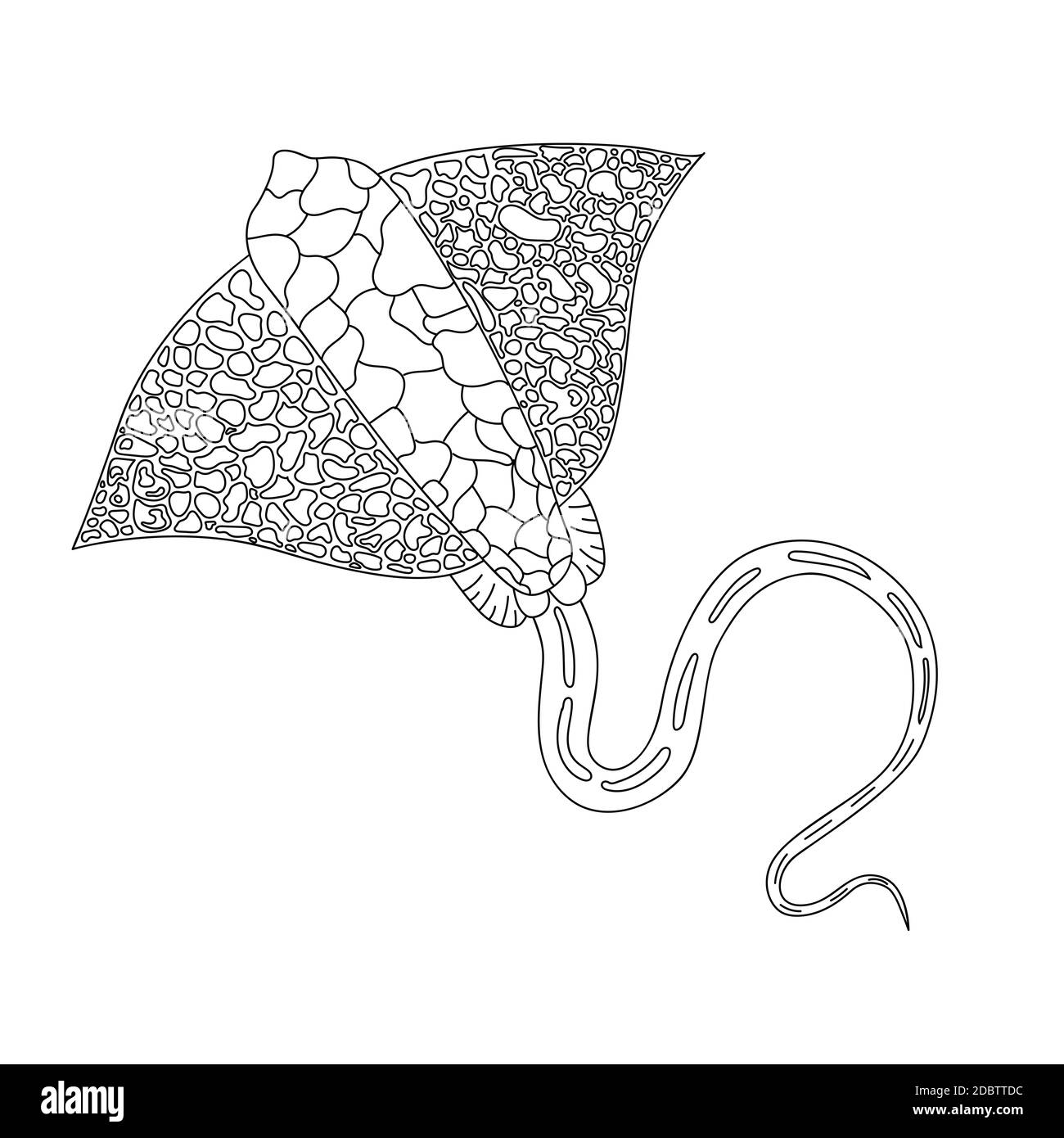Coloration. Livre de coloriage. Livre de coloriage avec une photo d'une cheminée de style zentangle. Dessin d'esquisse à main levée anticontrainte. Illustration vectorielle Banque D'Images