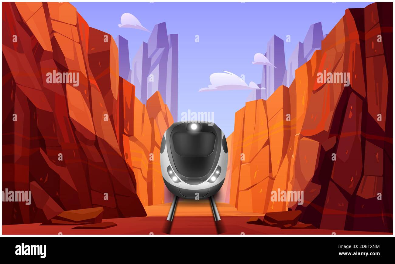 un train à grande vitesse traverse les collines d'une grande ville Banque D'Images