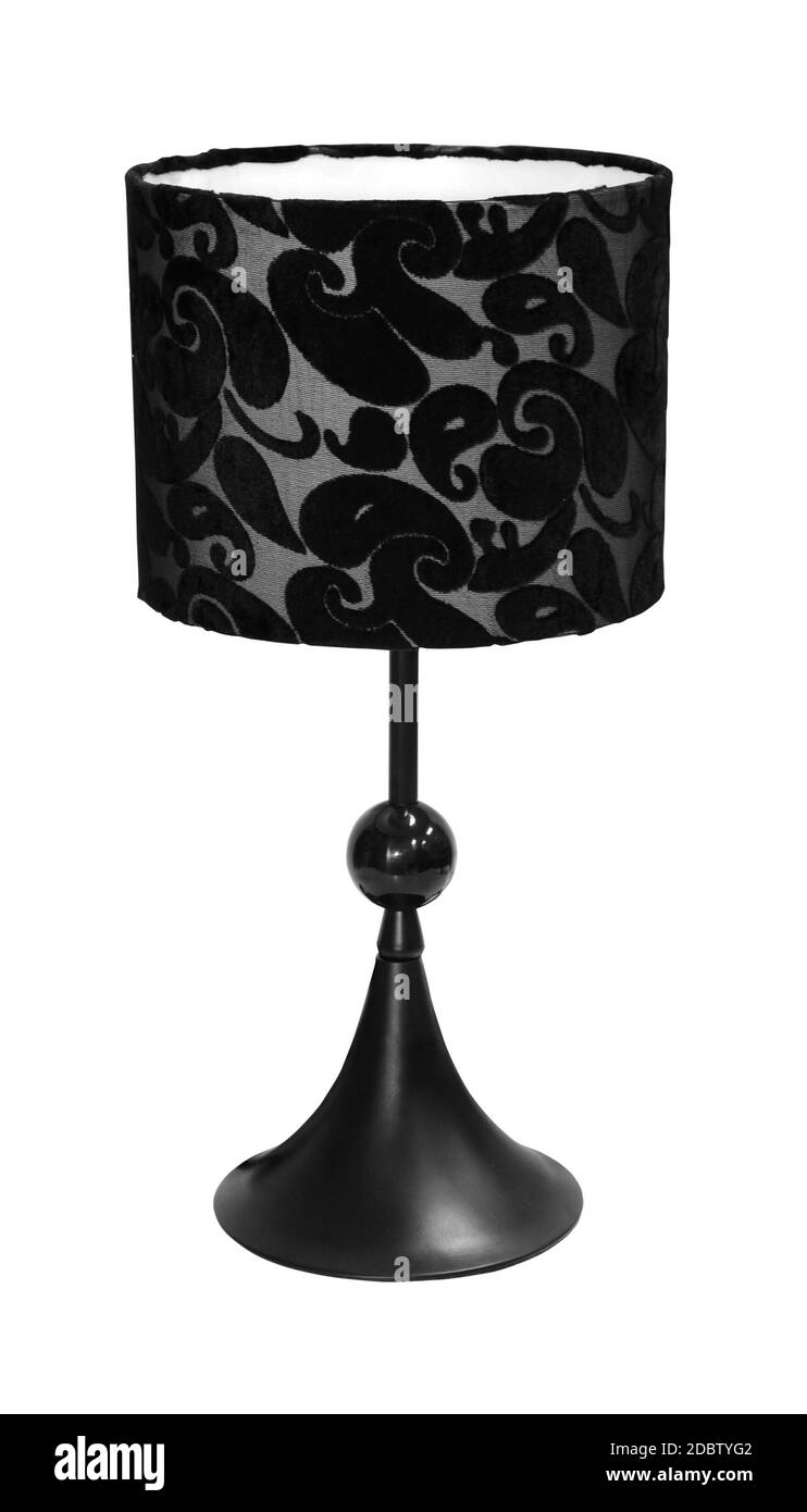 Lampe de table décorative isolée avec passe-cheveux inclus Banque D'Images