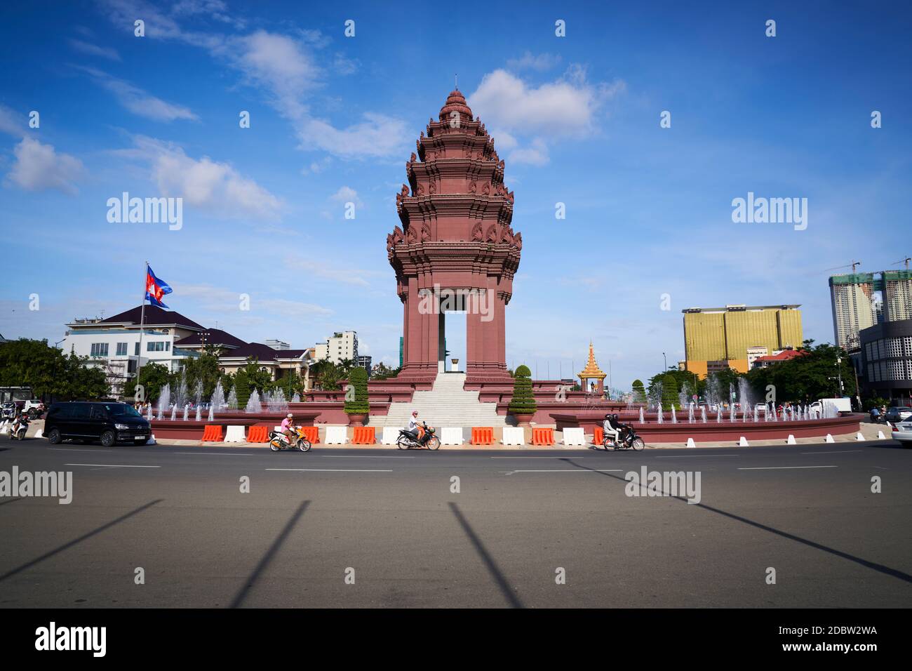 Le Monument de l'indépendance de Phnom Penh, capitale du Cambodge, a été construit en 1958 pour commémorer l'indépendance du Cambodge par rapport à la France en 1953. Banque D'Images