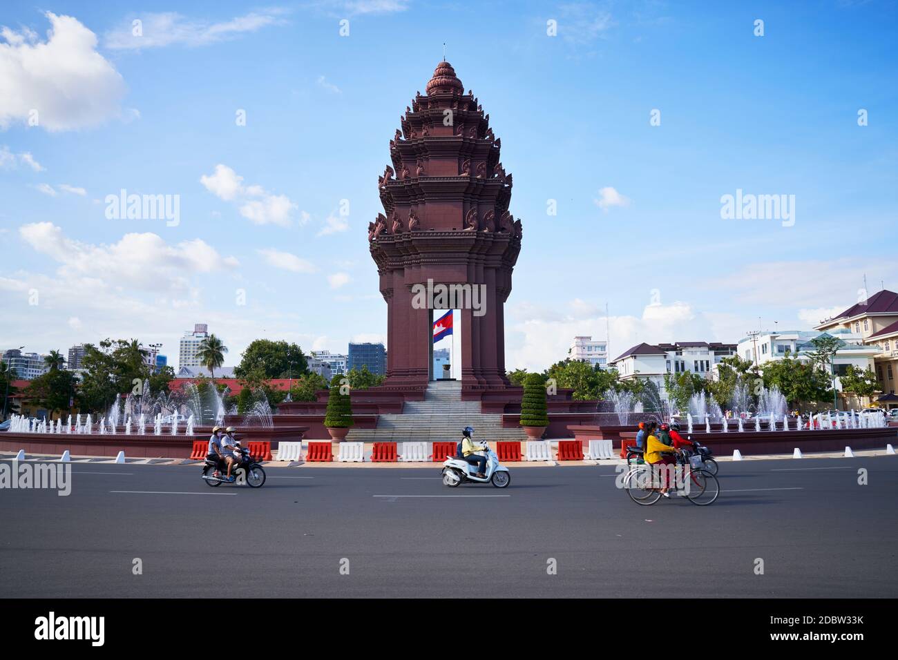 Le Monument de l'indépendance de Phnom Penh, capitale du Cambodge, a été construit en 1958 pour commémorer l'indépendance du Cambodge par rapport à la France en 1953. Banque D'Images