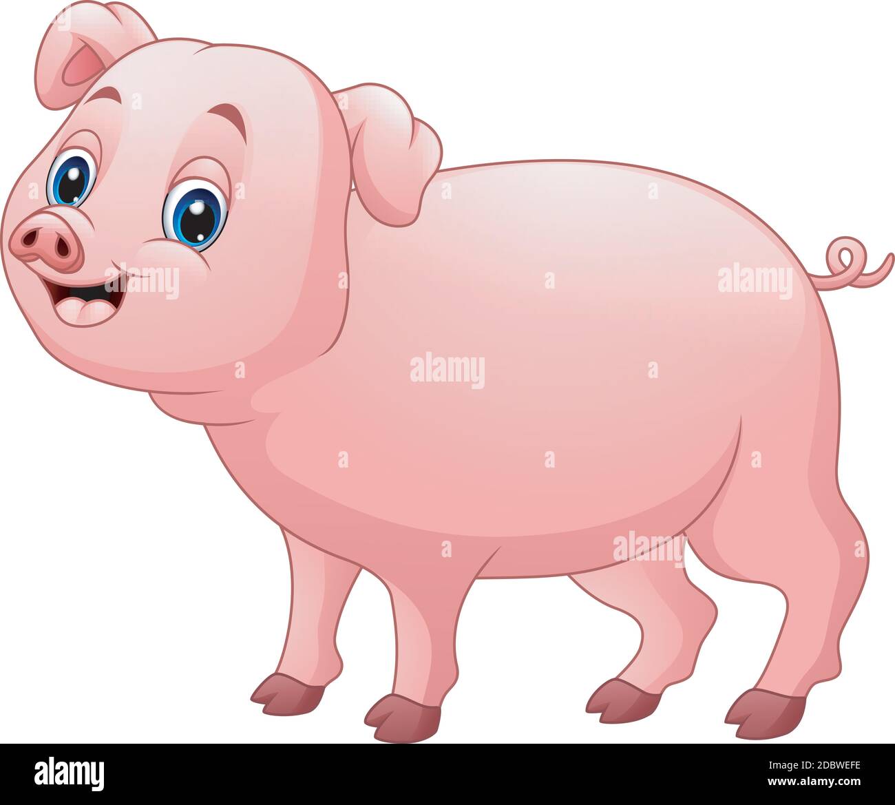 Illustration vectorielle d'une jolie bande dessinée de porc Illustration de Vecteur