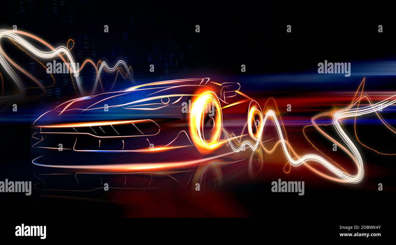 Fond D Ecran Cool Sports Cars En Rendu 3d Photo Stock Alamy