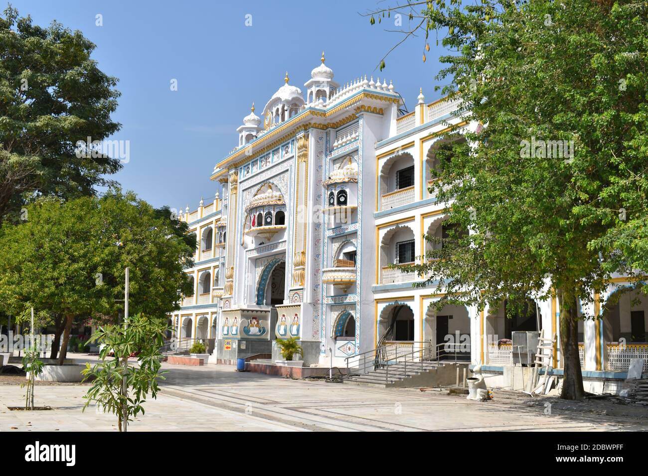 Entrée porte-4, Takhat Sachkhand Shri Hazur Abchalnagar Sahib, le Gurudwara principal de Nanded et l'un des cinq hauts sièges d'autorité des Sikhs. MAh Banque D'Images