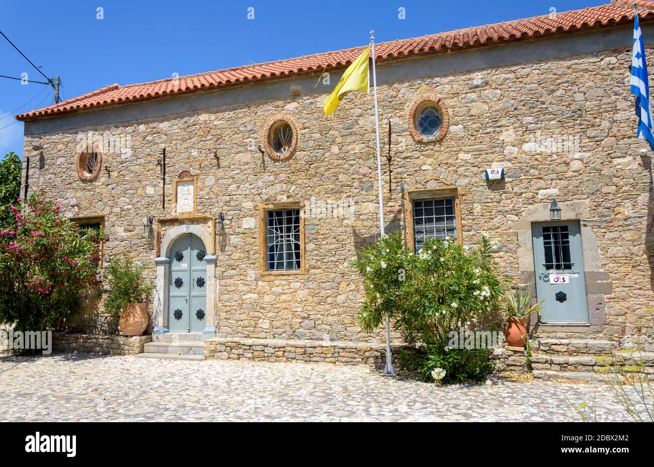 L'église bien préservée du Taxiarchis (l'Archange) Banque D'Images