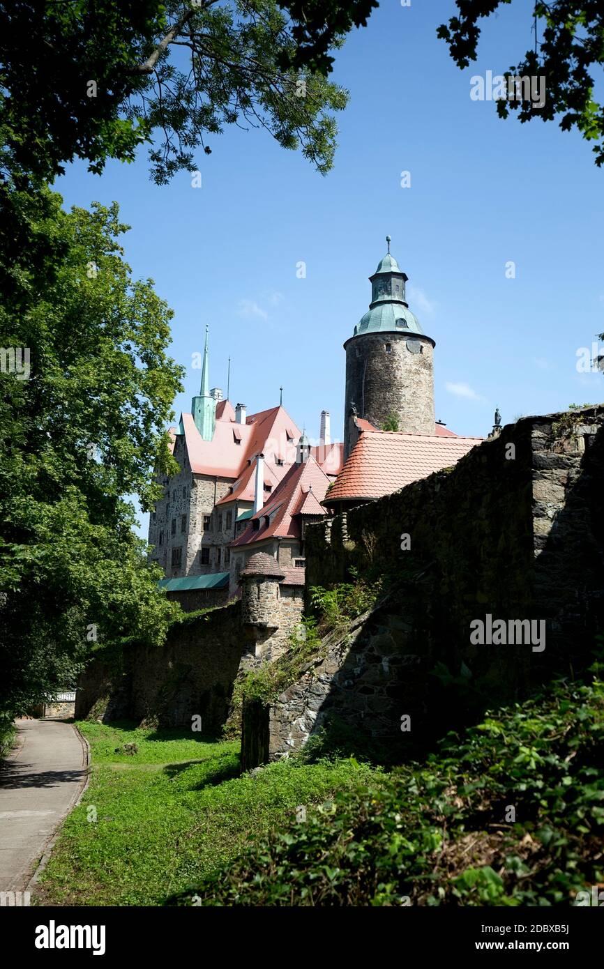 Château de Czocha situé dans la ville de Sucha Banque D'Images