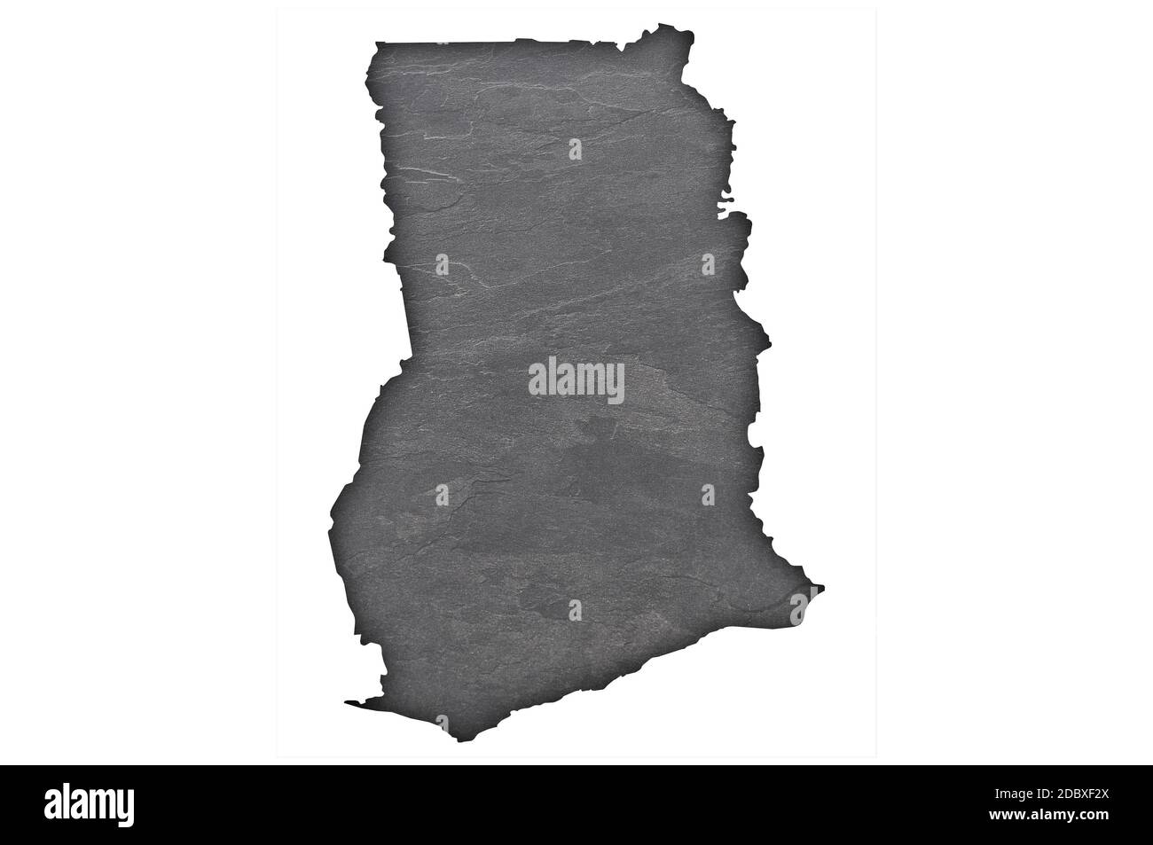 Carte du Ghana sur ardoise sombre Banque D'Images
