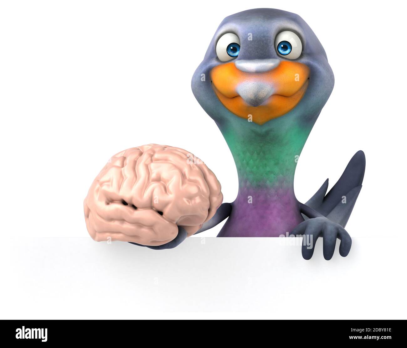 Fun pigeon - Illustration 3D Banque D'Images