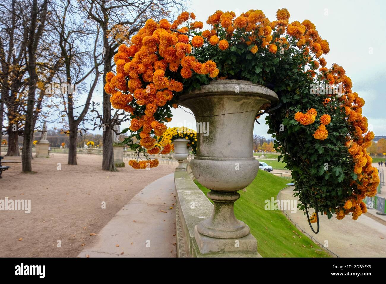 Paris, France - novembre 2017 : automne dans les jardins de Luxembourg à Paris. France Banque D'Images