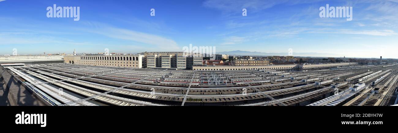 Vue panoramique de la gare Termini de Rome Banque D'Images