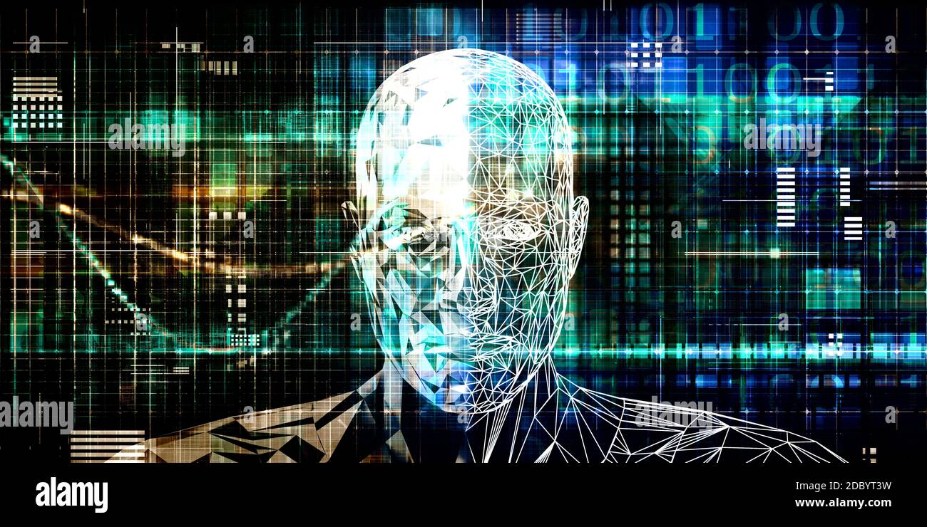 Système d'apprentissage automatique de conception et la connaissance de soi Banque D'Images