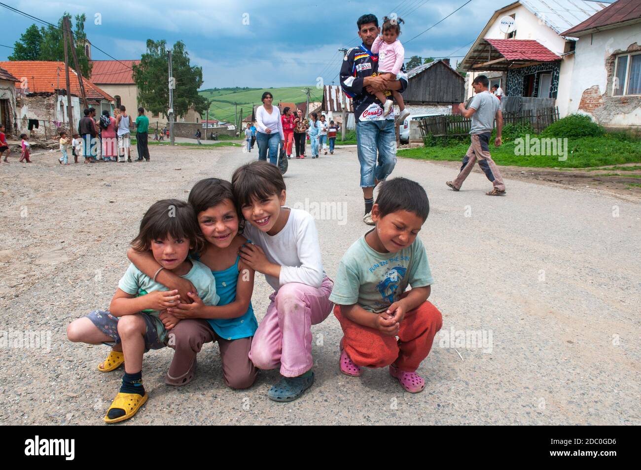 5/16/2018. Lomnicka, Slovaquie. Communauté ROM au cœur de la Slovaquie, vivant dans des conditions horribles. Ils souffrent de la pauvreté, de la stigmatisation et de la chance de l'EQU Banque D'Images