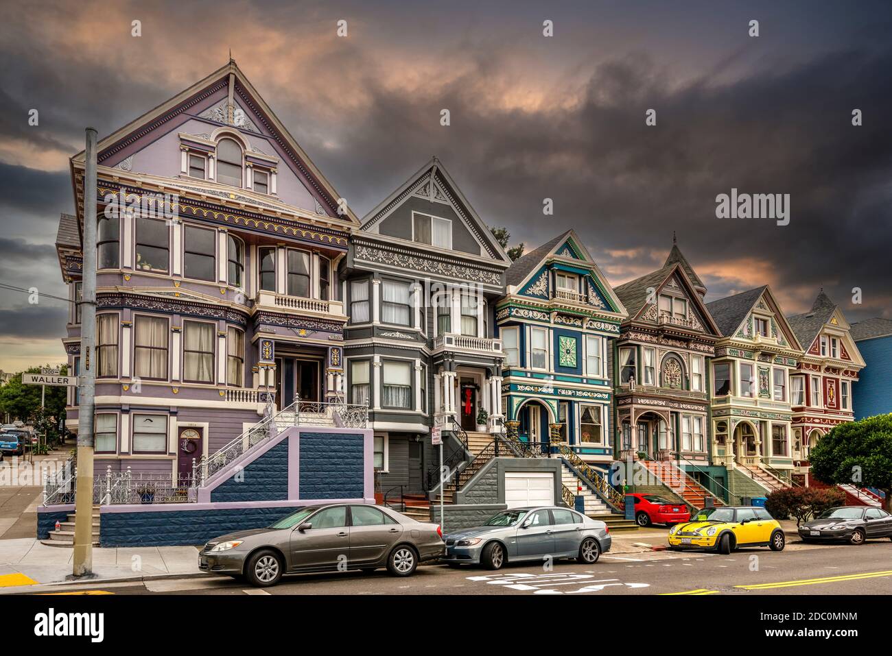 Maisons victoriennes Painted Ladies, Haight-Ashbury, San Francisco, Californie, États-Unis Banque D'Images