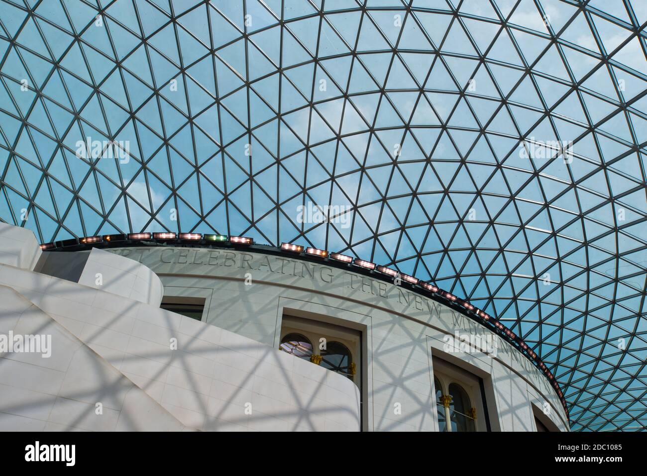 Le plafond en verre du British Museum de Londres Banque D'Images