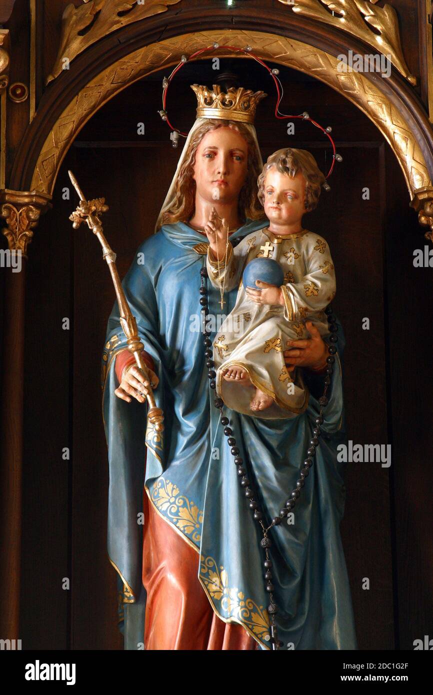 Sainte Vierge Marie avec l'enfant Jésus Banque D'Images