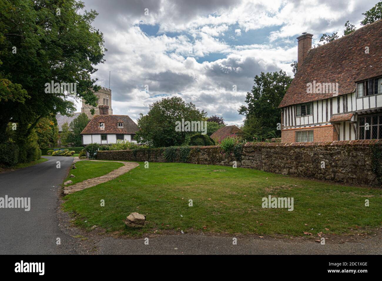 Vue sur le village de Smarden, Kent, Royaume-Uni Banque D'Images