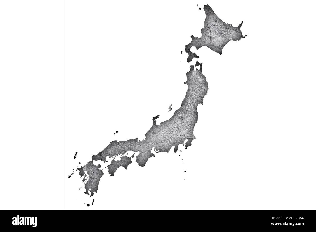 Carte du Japon sur le béton abîmé Banque D'Images