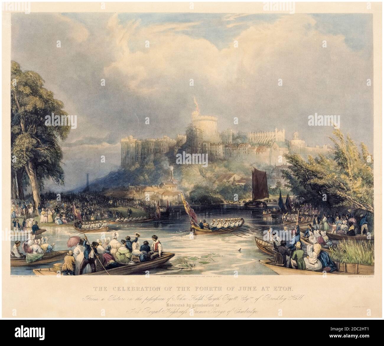 Célébration du 4 juin à Eton College, imprimé par Charles G Lewis après William Evans, 1837 Banque D'Images