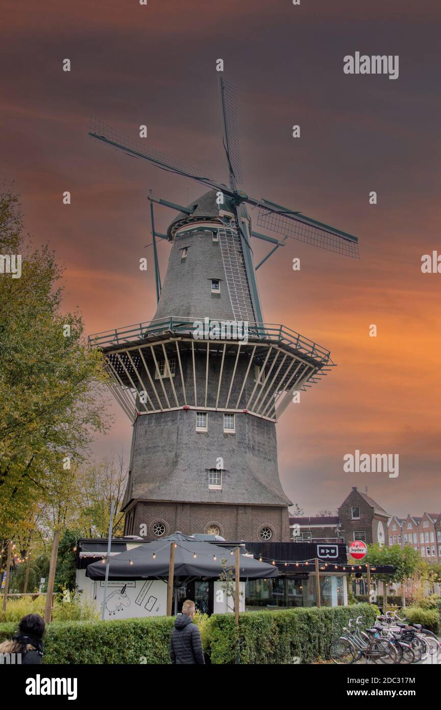 Moulin de Gooyer à Amsterdam, pays-Bas 7-11-2018 Banque D'Images