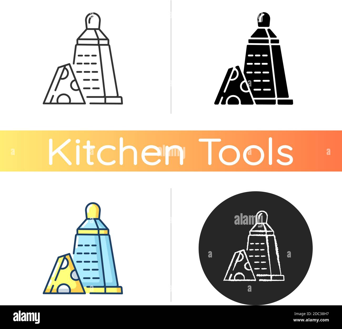 Icône de la râpe de légumes Illustration de Vecteur