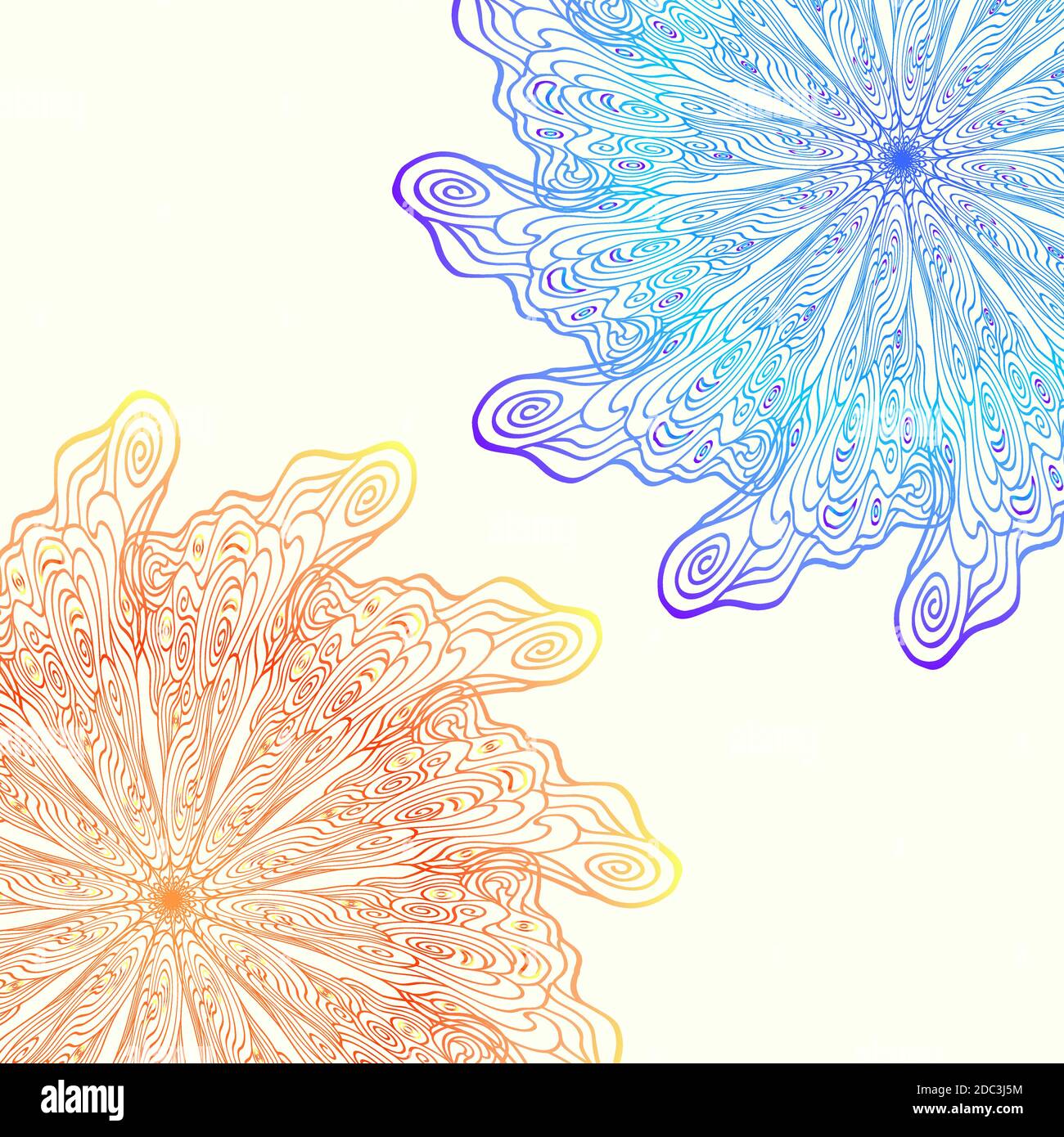 motifs ornementaux en spirale provenant d'éléments de couleur Illustration de Vecteur