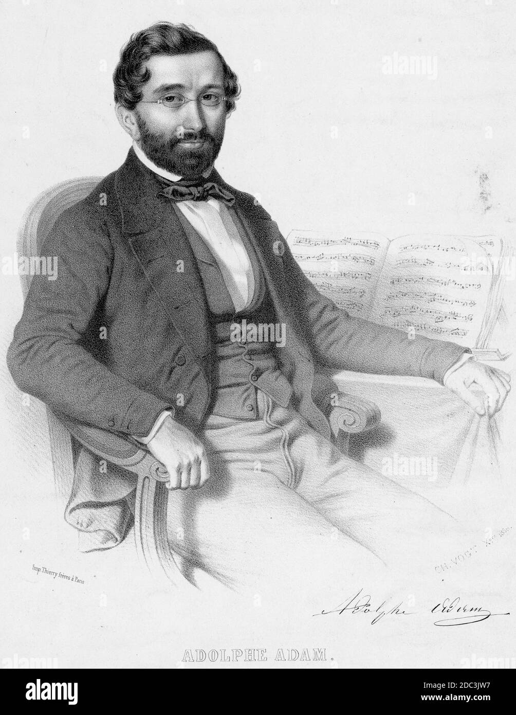 ADOLPHE ADAM (1803-1856) compositeur français Banque D'Images