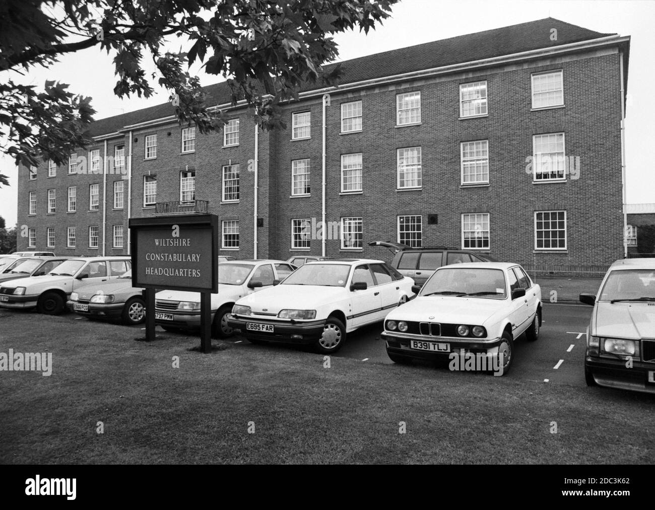 Le quartier général de la Constabulary de Wiltshire se trouve à Devozes au début des années 1990. Quartier général de la police de Wiltshire. Banque D'Images