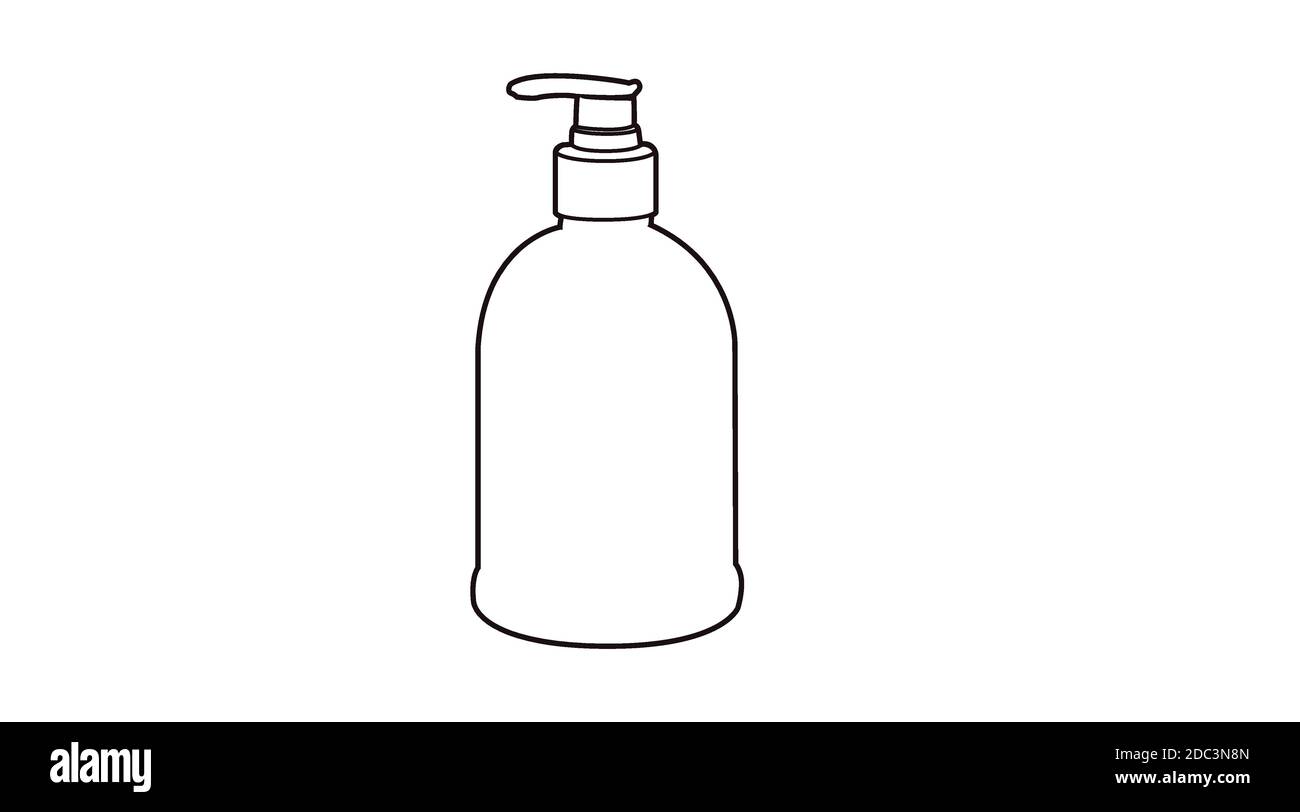 Désinfectant pour les mains isolé Vector hydroalcoolique Gel bouteille icône Illustration de Vecteur