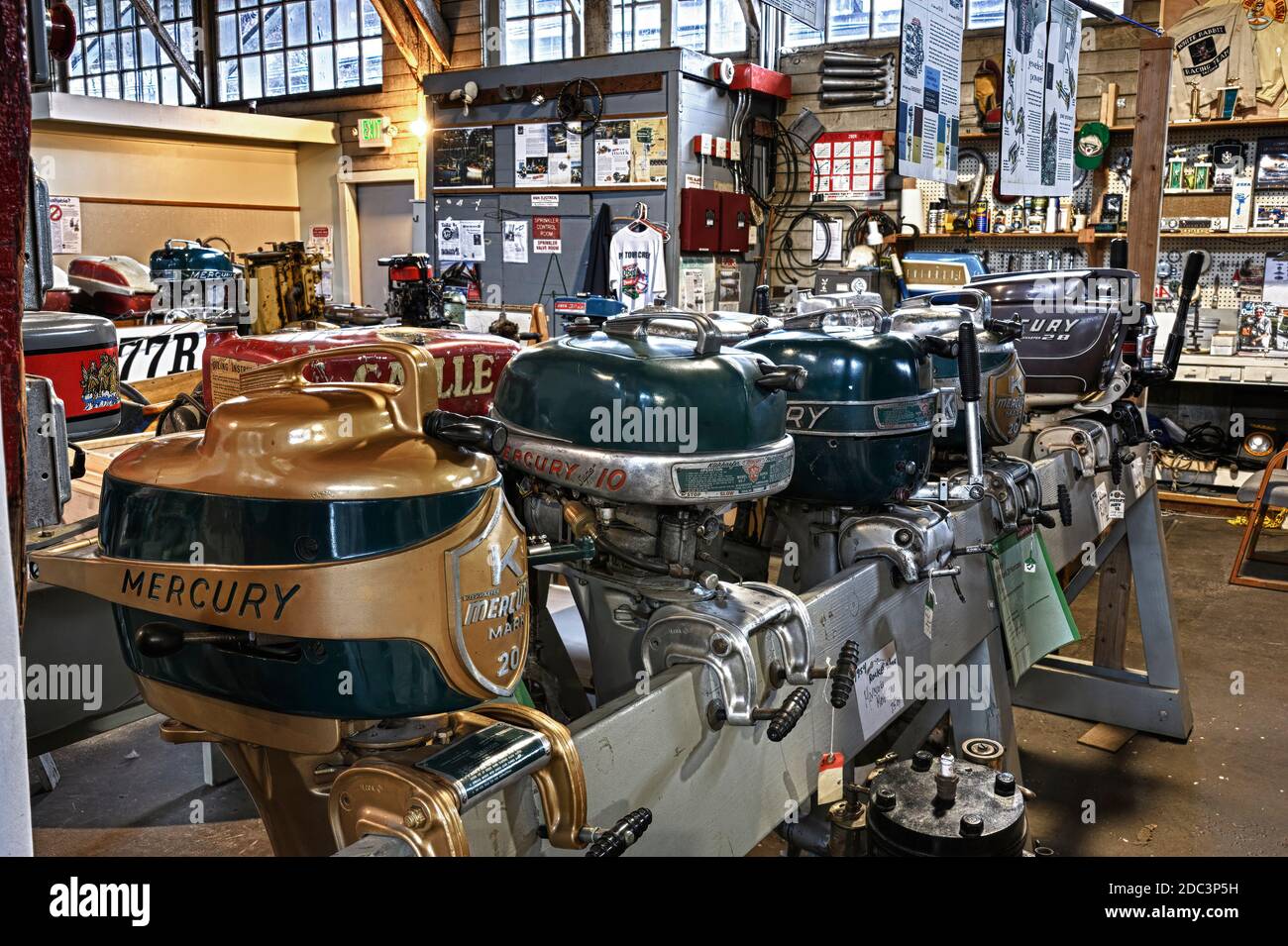 The Boat Shop au musée Foss Seaport de Tacoma, WA Banque D'Images