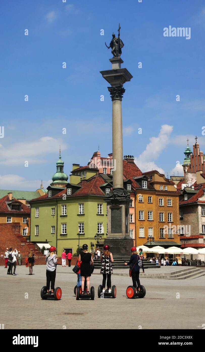 Colonne de Sigismund, place du château, Varsovie, Pologne Banque D'Images