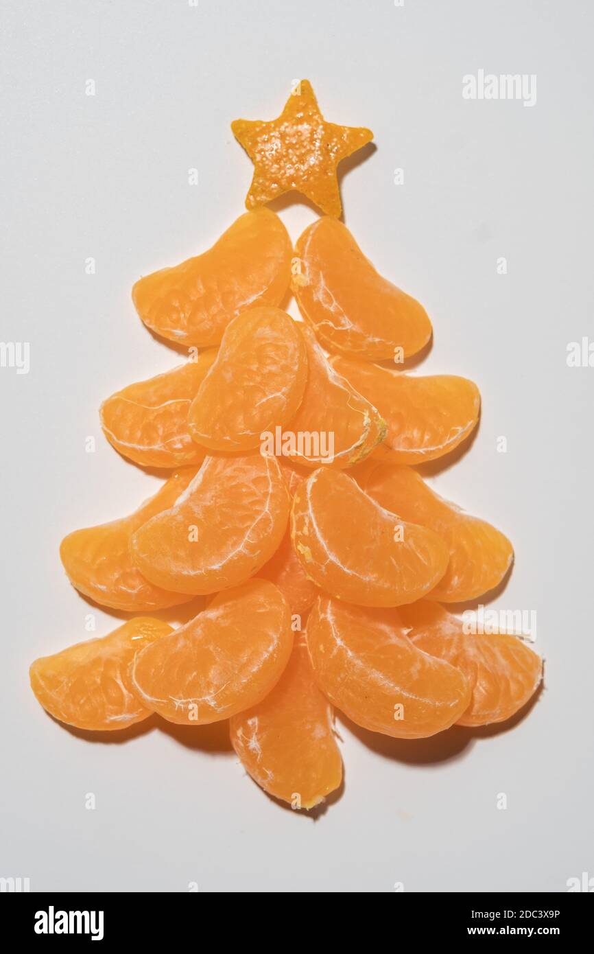 Arbre de Noël tangerine Banque D'Images