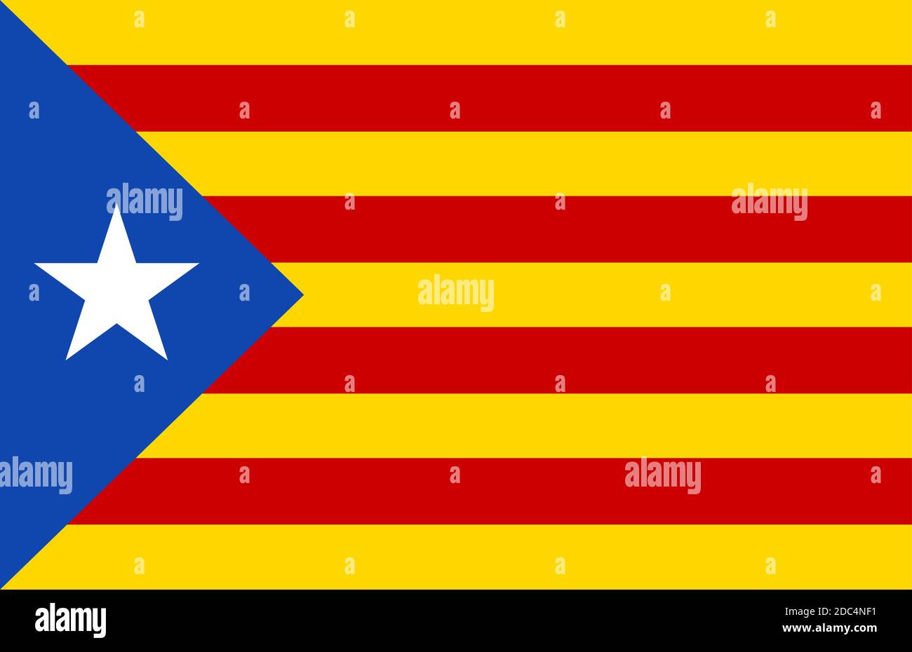 Gros plan drapeau de la Catalogne Illustration de Vecteur