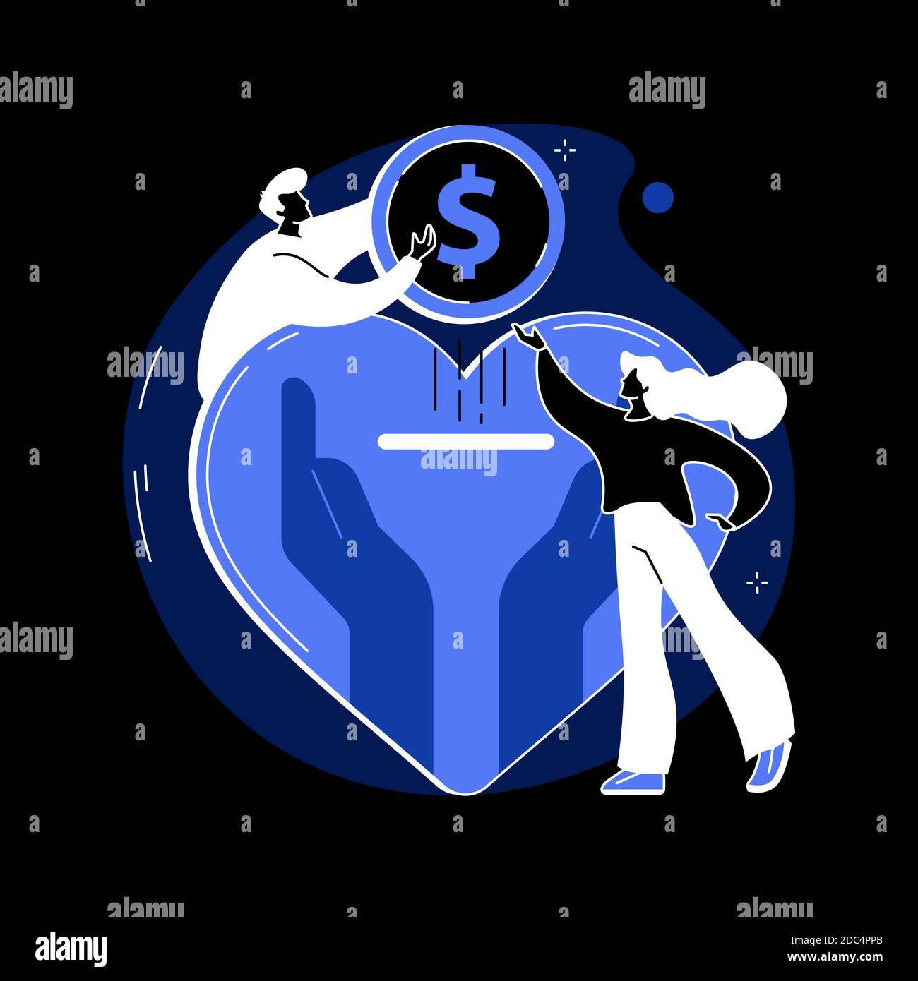Illustration du vecteur de concept abstrait philanthropique. Illustration de Vecteur
