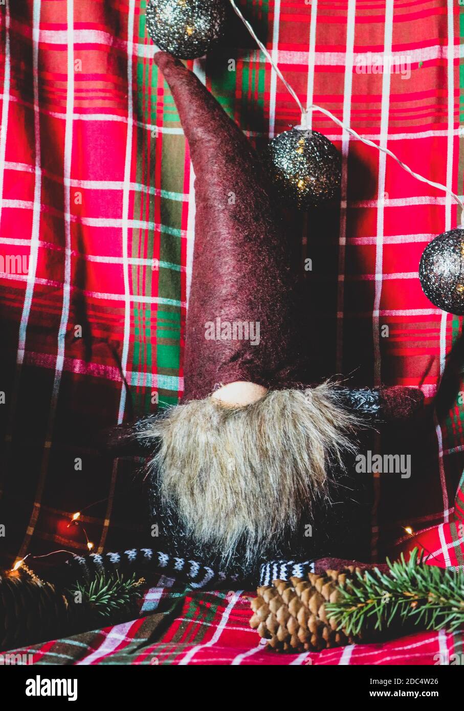 Les ornements et les décorations de Noël Banque D'Images