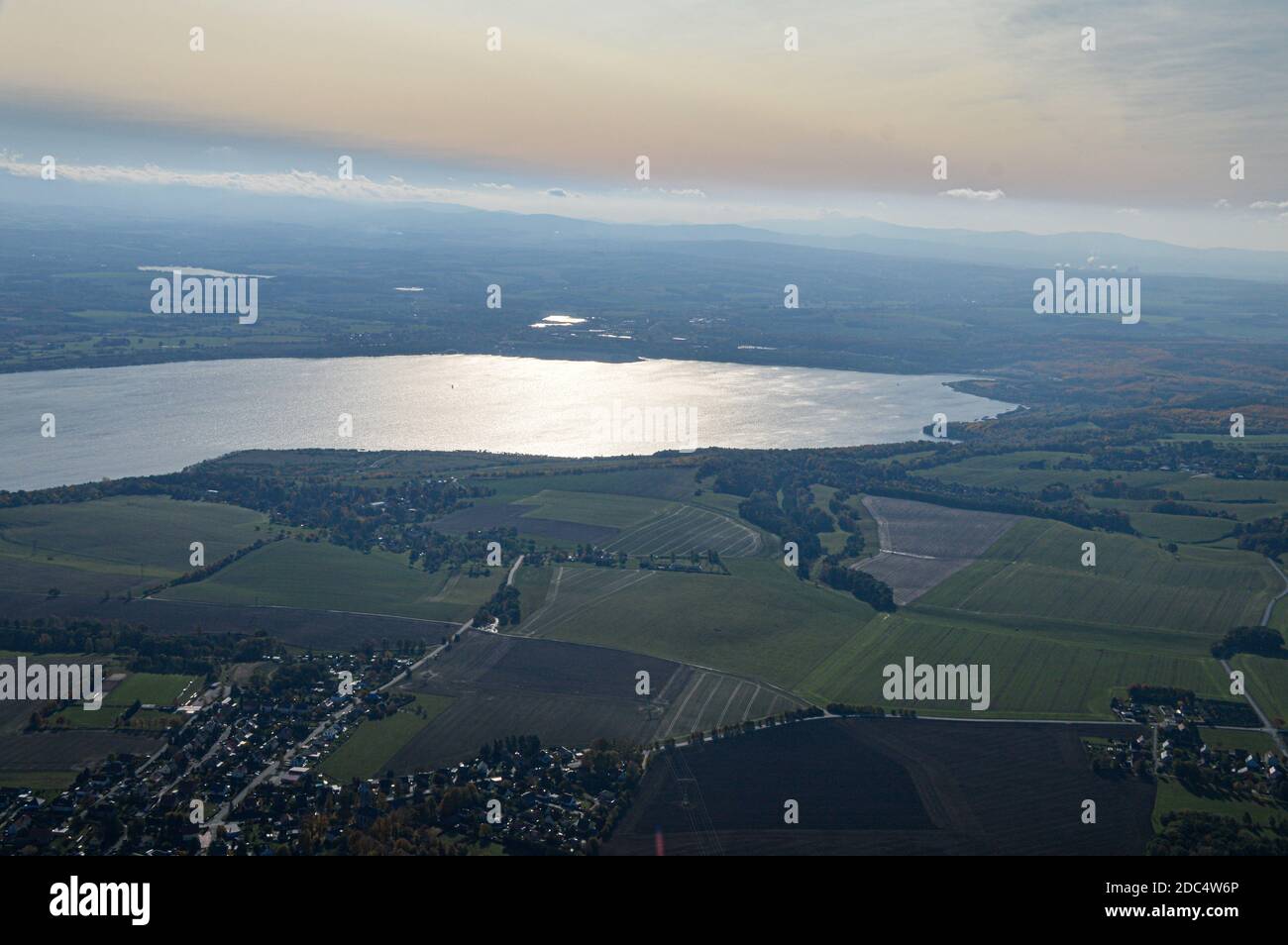 Berzdorfer Voir Naherholungsgebiet BEI Görlitz Luftbild Arial View Air Hagenwerder Tauchitz Klein Neudorf Markersdorf Schönau Berzdorf Deutsch Ossig Banque D'Images