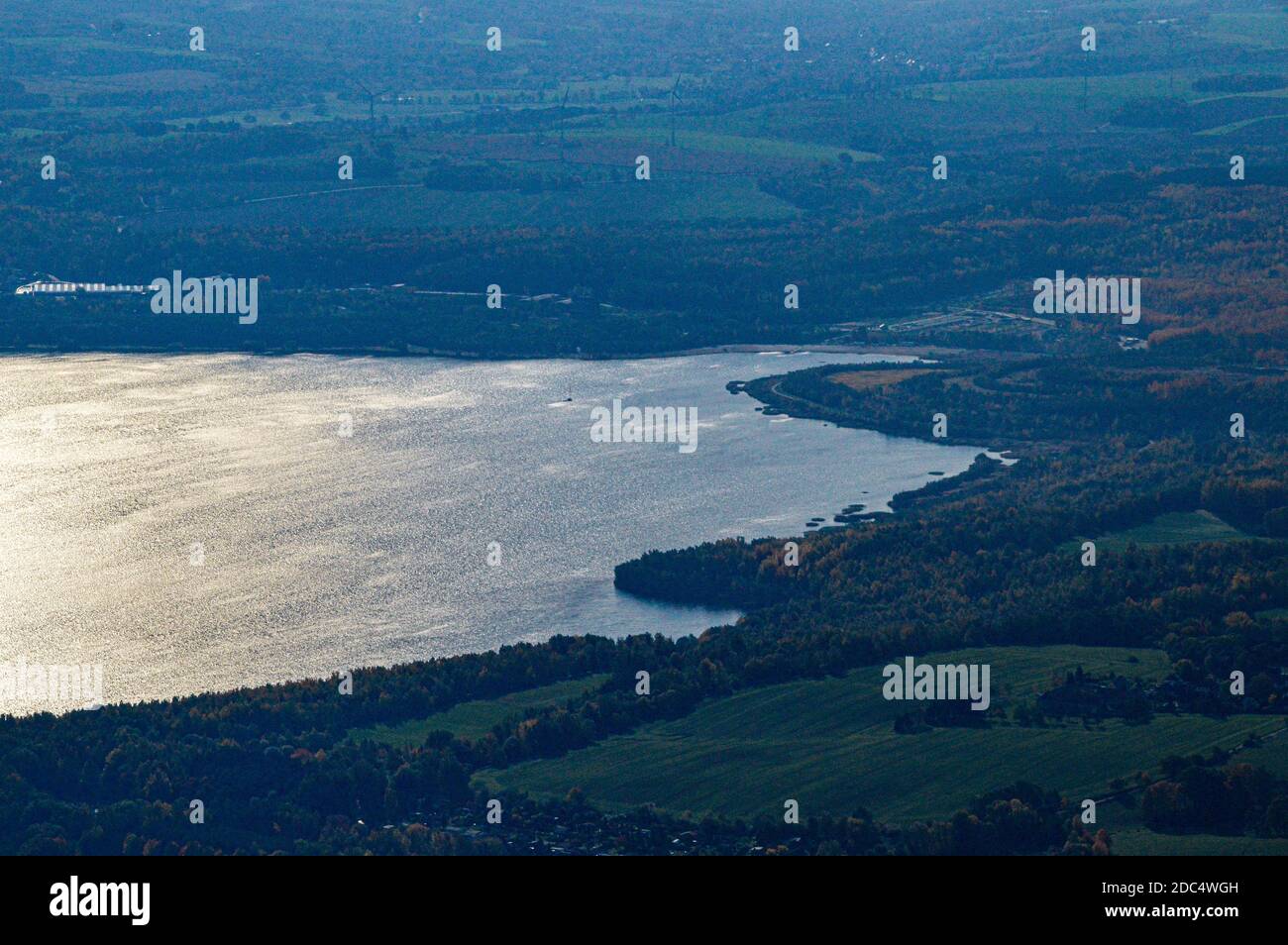 Berzdorfer Voir Naherholungsgebiet BEI Görlitz Luftbild Arial View Air Hagenwerder Tauchitz Klein Neudorf Markersdorf Schönau Berzdorf Deutsch Ossig Banque D'Images