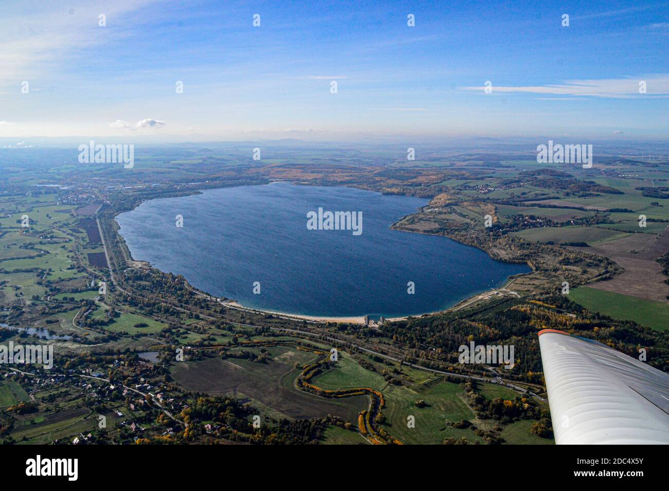 Berzdorfer Voir Naherholungsgebiet BEI Görlitz Luftbild Arial View Air Hagenwerder Tauchitz Klein Neudorf Markersdorf Schönau Berzdorf Deutsch Ossig Banque D'Images