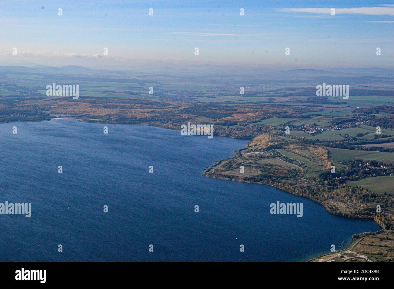 Berzdorfer Voir Naherholungsgebiet BEI Görlitz Luftbild Arial View Air Hagenwerder Tauchitz Klein Neudorf Markersdorf Schönau Berzdorf Deutsch Ossig Banque D'Images