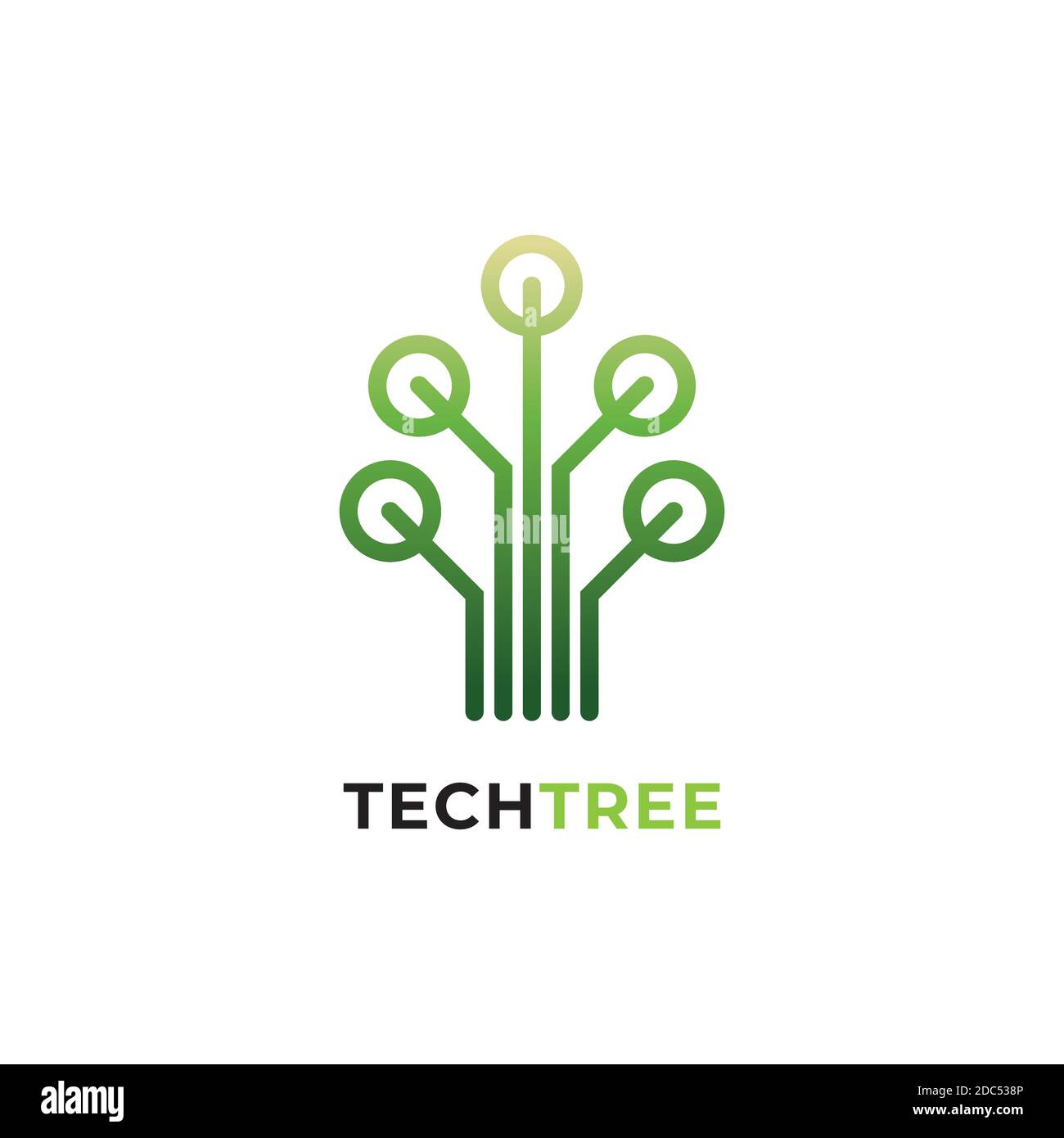 Modèle vectoriel de conception de logo d'arbre abstrait moderne Illustration de Vecteur
