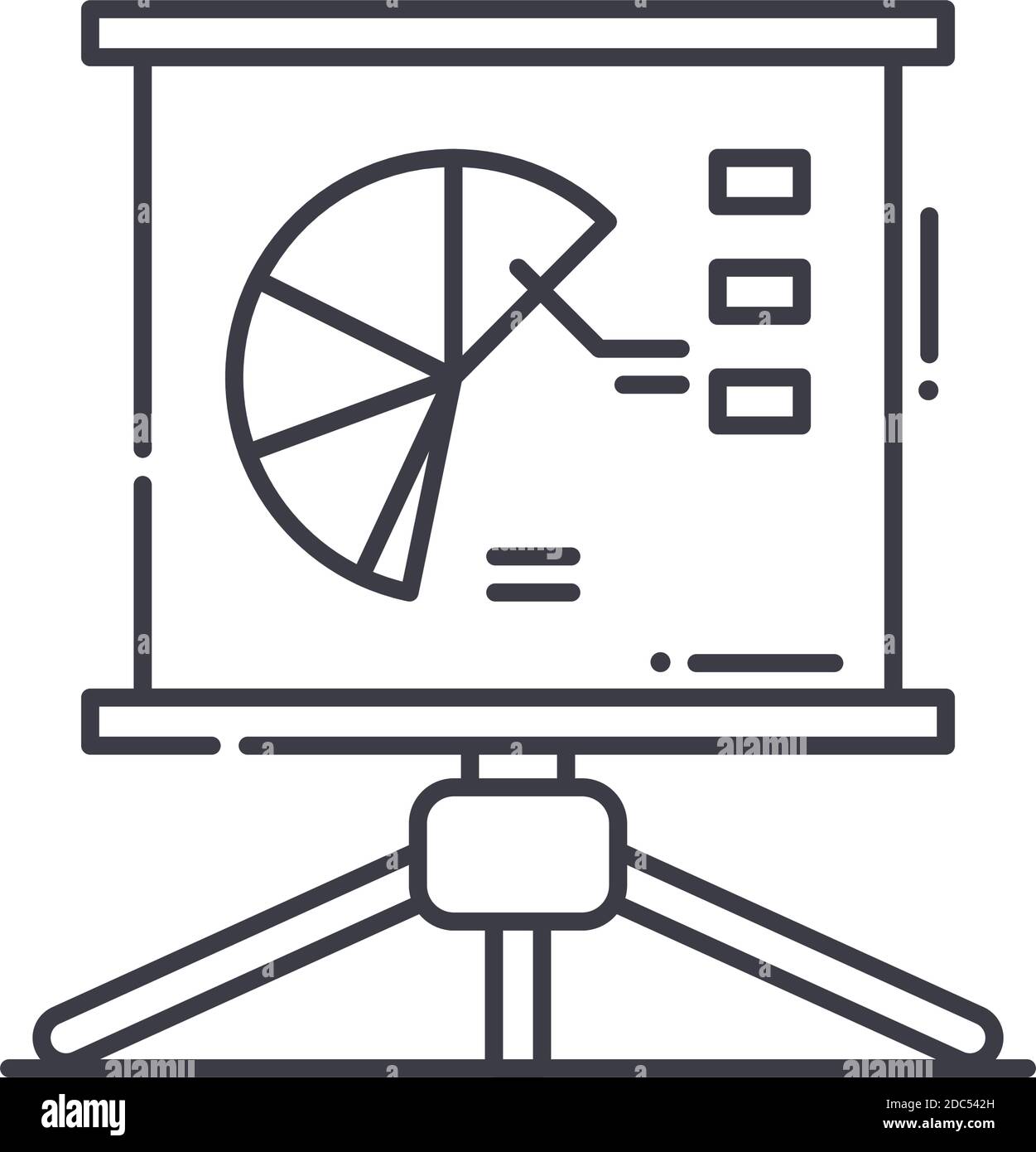Icône de représentation, illustration isolée linéaire, vecteur de ligne mince, symbole de conception Web, symbole de concept de contour avec contour modifiable sur fond blanc. Illustration de Vecteur