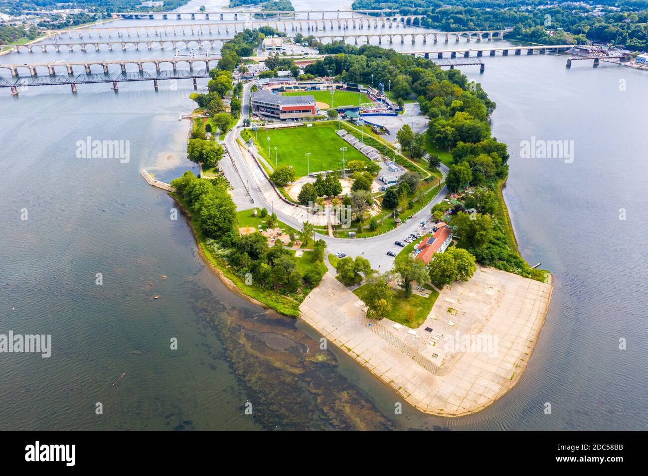 City Island, Harrisburg, Pennsylvanie, États-Unis Banque D'Images